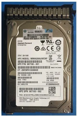Obrázok produktu pre HPE DRV HDD 2TB 12G 7.2K SFF SAS SC Spare Part - - Festplatte - Serial Attached SCSI (SAS)