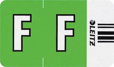 Produktbild von Orgacolor Buchstabensignal F VE=10x250 Stück grün