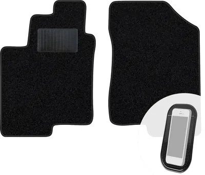 Produktbild von moto-MOLTICO Vorne Fußmatten Auto Velours Autoteppiche Schwarz Automatten Set 2-teilig passend für Hyundai Coupe 1995-2002