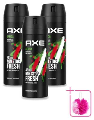 Produktbild von 3 x Axe Deodorant Spray Africa - 150 ml - Sparpackung - 3 Stücke
