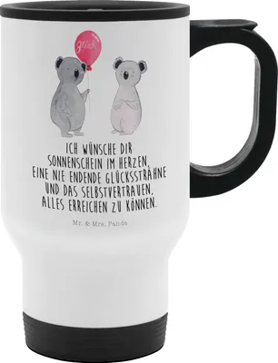 Produktbild von Mr. & Mrs. Panda thermosbecher Koala Luftballon - Weiß - Geschenk, To Go Becher, Edelstahlbecher, To-Go-Becher, Geburtstag, Party, Thermobecher