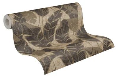 Produktbild von Dschungel-Vliestapete A.S. Création 10,05 x 0,53 m Beige Schwarz Tapete