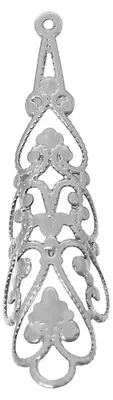 Produktbild von 4 Edelstahl Anhänger 'Kelch', 41x11mm