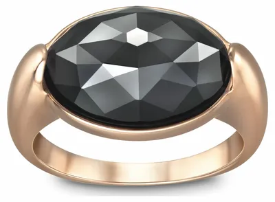 Produktbild von Swarovski Damen Ring mit Kristallen, dunkelgrau goldfarben, Größe 58