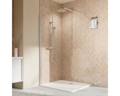 Produktbild von Walk In mit BREUER Elana 2.0 30 x 200 cm Profil eckig chrom Klarglas Reversibel