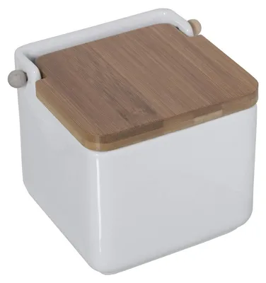 Immagine prodotto di Distributore dioriginale in Vetroceramica, quadrato, con coperchio in legno, 12 x 12 x 12 cm