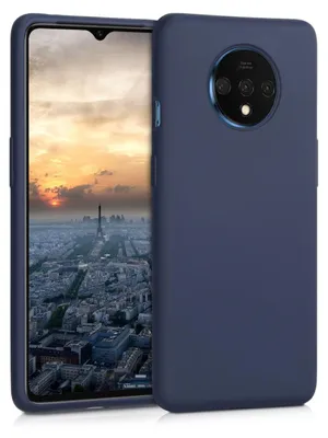 Produktbild von kwmobile Handyhülle für OnePlus 7T Hülle - Case Silikon - Kabelloses Laden - Schutzhülle Cover in Marineblau