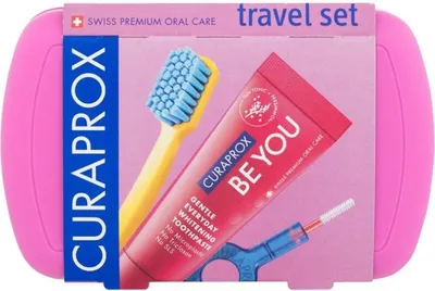 Obrázek produktu pro Curaprox Travel set rov - Zubn a mezizubn kartek a pasta na zuby
