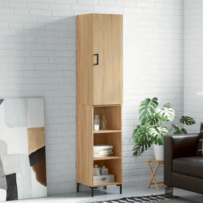 Obrázok produktu pre vidaXL Highboard Sonoma Oak 34,5x34x180 cm odvodený výrobok z dreva