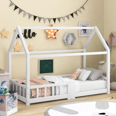 Productafbeelding van Houten Kinderbed met Huisontwerp 90 x 200 cm