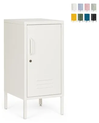 Immagine prodotto di Comodino in acciaio con ripiani regolabili 40x35x76 Cambridge YES - Bianco