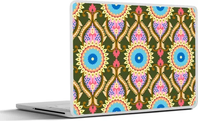 Produktbild von MuchoWow® Laptop Aufkleber Sticker Cover Design - Orient - Retro 25x18 cm - Laptop-Deko