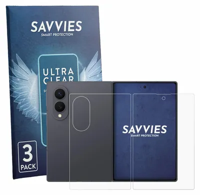 Produktbild von 6x Für Samsung Galaxy Z Fold 8 (Display+Rückseite) Schutzfolie Savvies Displayschutz Display Schutz Folie Klar Transparent
