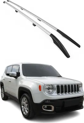 Image de Barres de toit longitudinales pour Jeep Renegade 2014-2024 Aluminium Gris