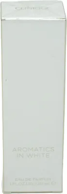 Produktbild von Clinique Aromatics in White, Frauen, 30 ml, Nicht nachfüllbare Flasche, Labdanum, Pfeffer, Veilchen (Blatt), Orangenblüte, Patschuli, Rose, Ambra, Benzoe, Moschus, Vanille