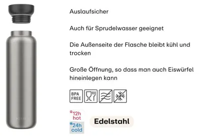 Immagine prodotto di MEPAL 104172041100 MEPAL Isolierflasche Ellipse nordic black 0,9 l