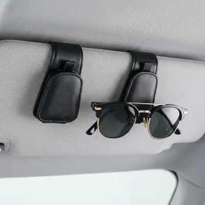 Produktbild von Sonnenbrillenhalter Auto, 2 Stück, magnetisch, Kunstleder, für Auto