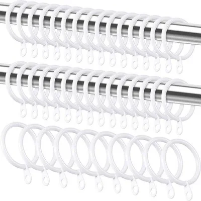 Produktbild von Weißer Metallengordinzug - Set aus 40 - geeignet für Vorhangrohre bis 20 mm