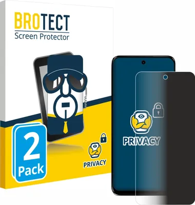 Produktbild von 2x BROTECT Sichtschutzfolie für Motorola G34 5G Anti-Spy Privacy Sichtschutz Blickschutz Folie Blaulicht-Schutz