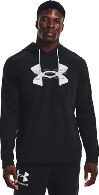 Immagine prodotto di Felpa da uomo Under Armour UA Rival Terry Logo Hoodie-BLK - XXL
