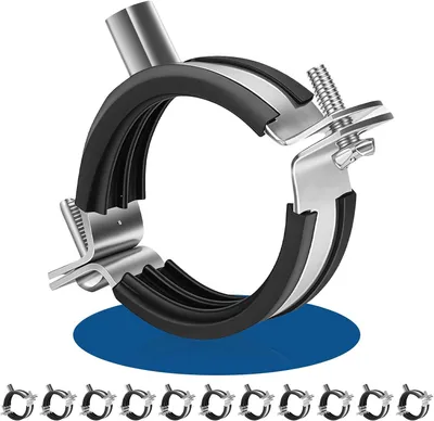 Imagen del producto de Abrazaderas de acero galvanizado, de 32-35 mm, 12 unidades, para tuberías