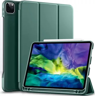 Produktbild von Hülle Kompatibel für iPad Pro 11 2020 und 2018, TPU Schutzhülle mit Stifthalter für iPad Pro 11 Zoll [Unterstützen Sie Pencil der 2. Generation] [Auto Wake/Sleep] [Voller Schutz]