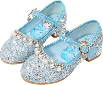 Produktbild von Mädchen Absatzschuhe Prinzessin Pailletten Kristalle Blau 27 EU