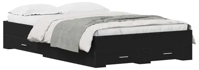 Zdjęcie produktu dla vidaXL Rama łóżka dąb czarny 120 x 200 cm materiał drewnopochodny