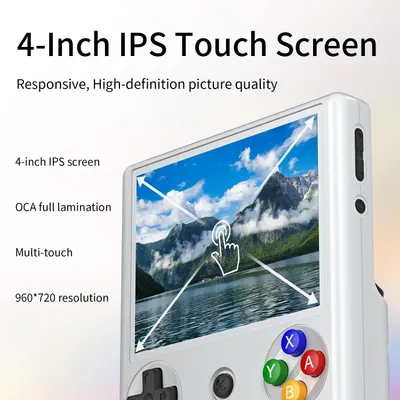 Immagine prodotto di Console portatile per videogiochi con: schermo IPS da 4 pollici, 8 GB di RAM, 128 GB di memoria interna e sistema operativo Android 13