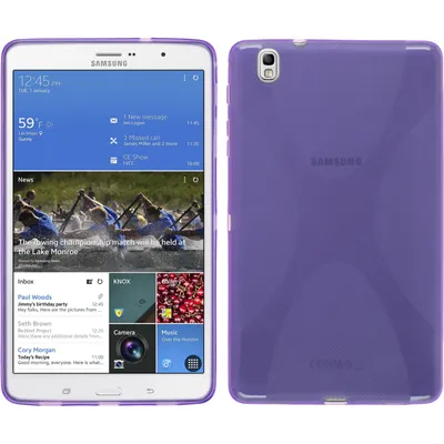 Produktbild von PhoneNatic Case kompatibel mit Samsung Galaxy Tab Pro 8.4 - lila Silikon Hülle X-Style + 2 Schutzfolien