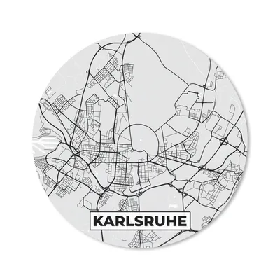 Produktbild von MuchoWow® Mauspad Mousepad Karlsruhe - Karte - Stadtplan - Deutschland 40x40 cm - Mousepads - Maus Mat - Pad - Mausunterlage - Schreibtisch Accessoires