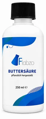Produktbild von Buttersäure hochrein – 1x 250 ml – Laborqualität – Butyric Acid