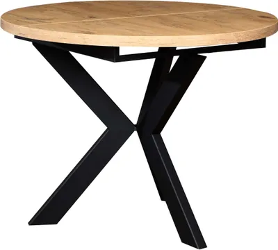 Productafbeelding van FURNLUX Eettafel Agnes, bruin, 100 cm / Hoofdkleur: Beige / Afmetingen: 100 x 76 x 138 cm