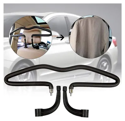 Produktbild von Universeller schwarzer Kleiderbügel für das Auto.