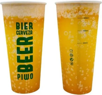 Produktbild von Papierbecher-Dispersion "Bier" 500/600 ml, Durchmesser 90 mm 50 Stück.