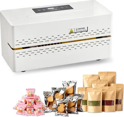 Zdjęcie produktu dla Zgrzewarka VEVOR, szerokość zgrzewu 8-12 mm, automatyczna zgrzewarka taśmowa z cyfrową kontrolą temperatury, automatyczne wyłączanie, zgrzewarka do torebek plastikowych 0,06-0,2 mm