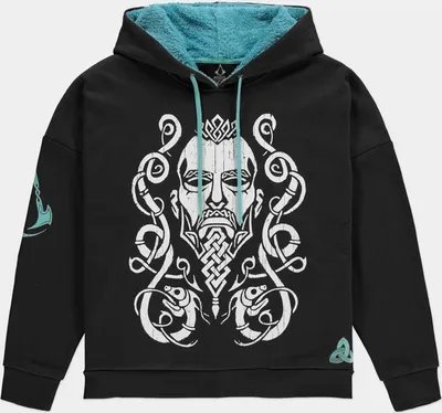 Immagine prodotto di Assassin's Creed Valhalla - Felpa con cappuccio da donna con cappuccio di peluche