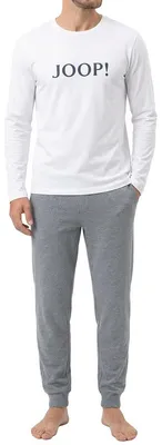 Produktbild von JOOP! Comfort Schlafanzug Set aus langer Hose und Langarm-Shirt, Hose mit Gummibund und Bindeband, Elastisches Material für hohen Komfort