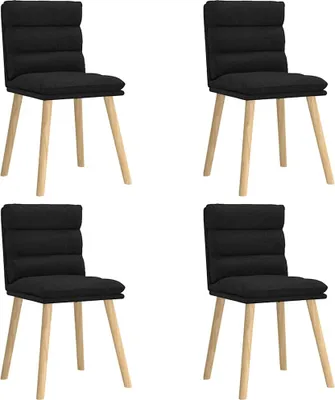 Produktbild von Esszimmerstühle 4 Stk. Schwarz Stoff