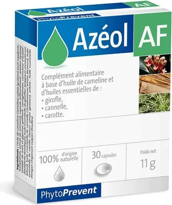Produktbild von PiLeJe PhytoPrevent AZEOL AF (Unterstützung des Immunsystems gegen Pilz-/Hefeinfektionen) 30 Kapseln