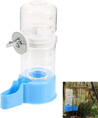 Obrázek produktu pro Automatická napáječka pro ptáky (140 ml), dávkovač pro papoušky/andulky/krmivo