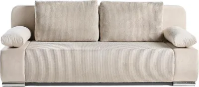 Image de Best Mobilier Elio - canapé 3 places convertible - avec coffre - en velours et velours côtelé , Beige