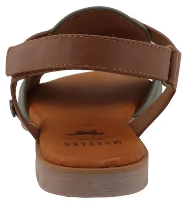 Produktbild von Mustang Damen Sandale Hochfront Raffung Marken-Patch 26M0072002, Größe:39 EU, Farbe:Grün