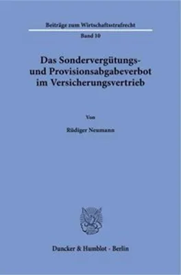 Zdjęcie produktu dla Das Sondervergütungs- und Provisionsabgabeverbot im Versicherungsvertrieb