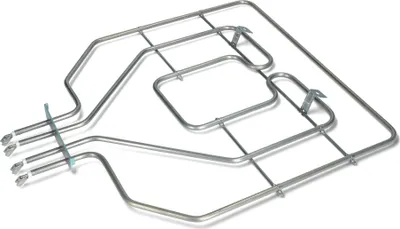 A metal heating element for an oven is shown on a white background.