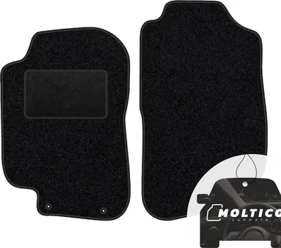 Produktbild von moto-MOLTICO Vorne Fußmatten Auto Velours Autoteppiche Schwarz Automatten Set 2-teilig passend für Saab 900 1988-1992
