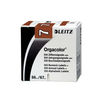 Zdjęcie produktu dla Sygnał numeryczny LEITZ Orgacolor "7", na rolce, brązowy