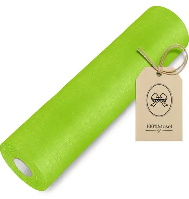 Productafbeelding van 100% Mosel vlies tafelkleed, in appelgroen (30 cm x 25 m), tafelband