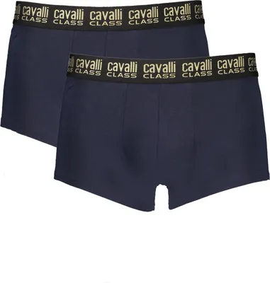 Produktbild von Herren Boxershorts Blau Doppelpack mit Komfortbund & Print-Details
