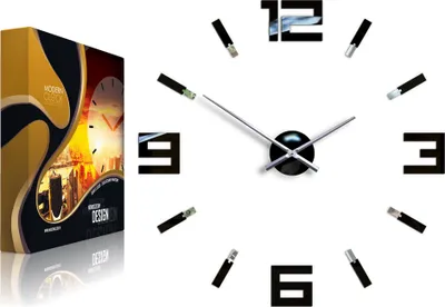 Produktbild von ModernClock, wanduhr schwarz groß, Wanduhr DIY, wanduhr, wanduhr modern, Blink 75cm